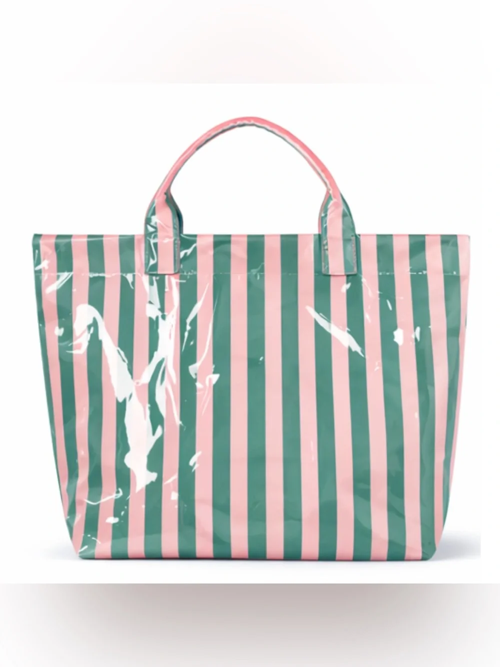Striped Pink and Green Tote Bag - BRAND NEW